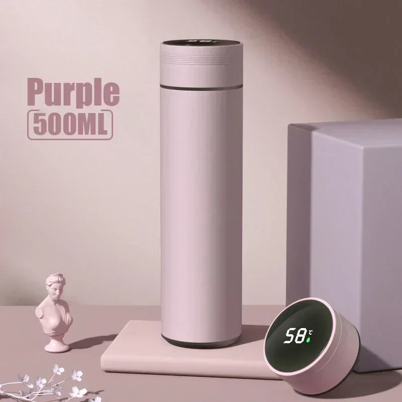 500ML Stainless Steel Vacuum Thermos Cup with Temperature Display