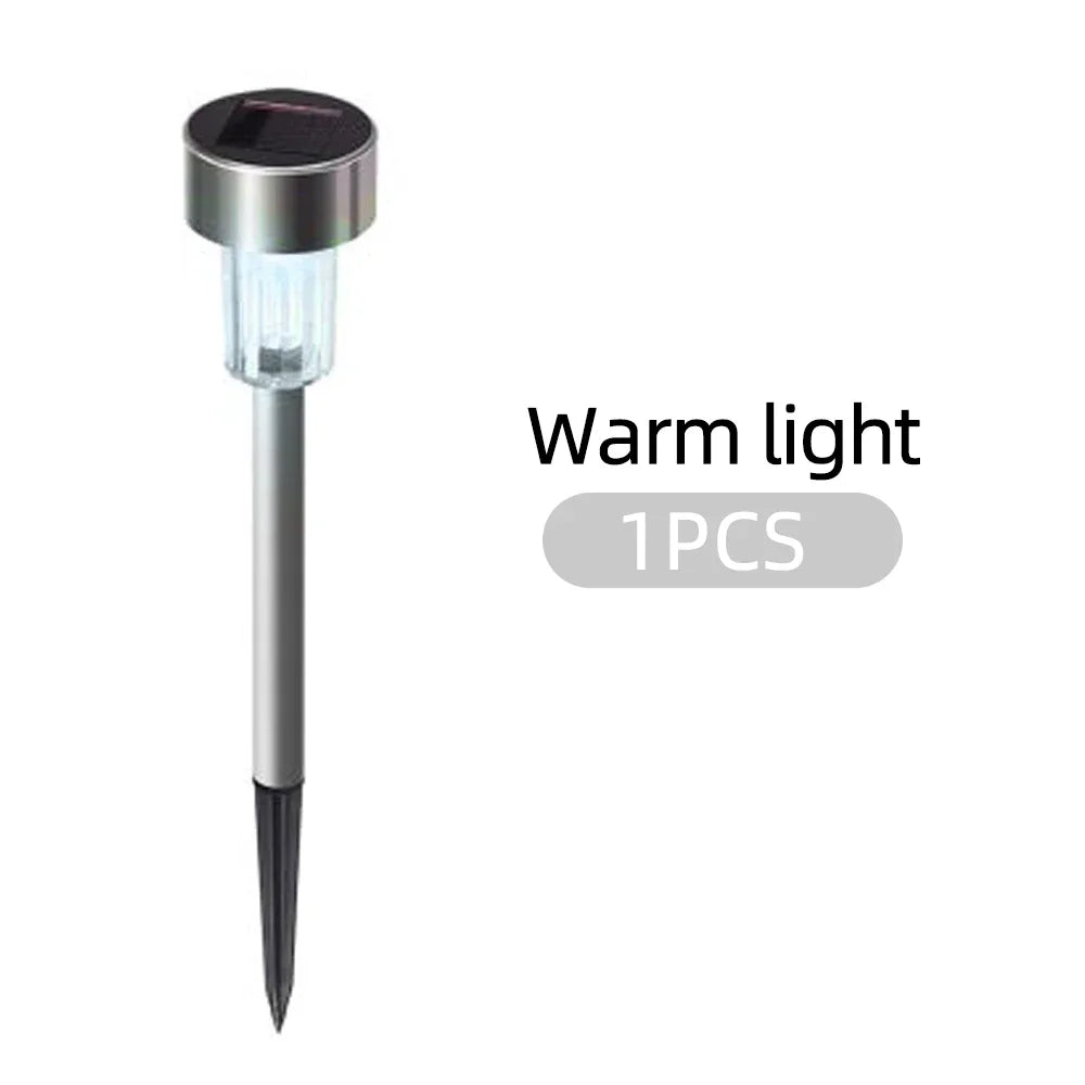 Led Solar Lawn Lamp Waterproof Landscape Lighting White/warm White Outdoor Pathway Stainless RGB Garden Floor Lights