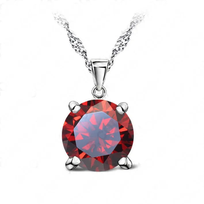 New Brand Design Women Classic Necklaces & Pendants Fashion 925 Sterling Silver Jewelry for Wedding Shiny Zircon Gift