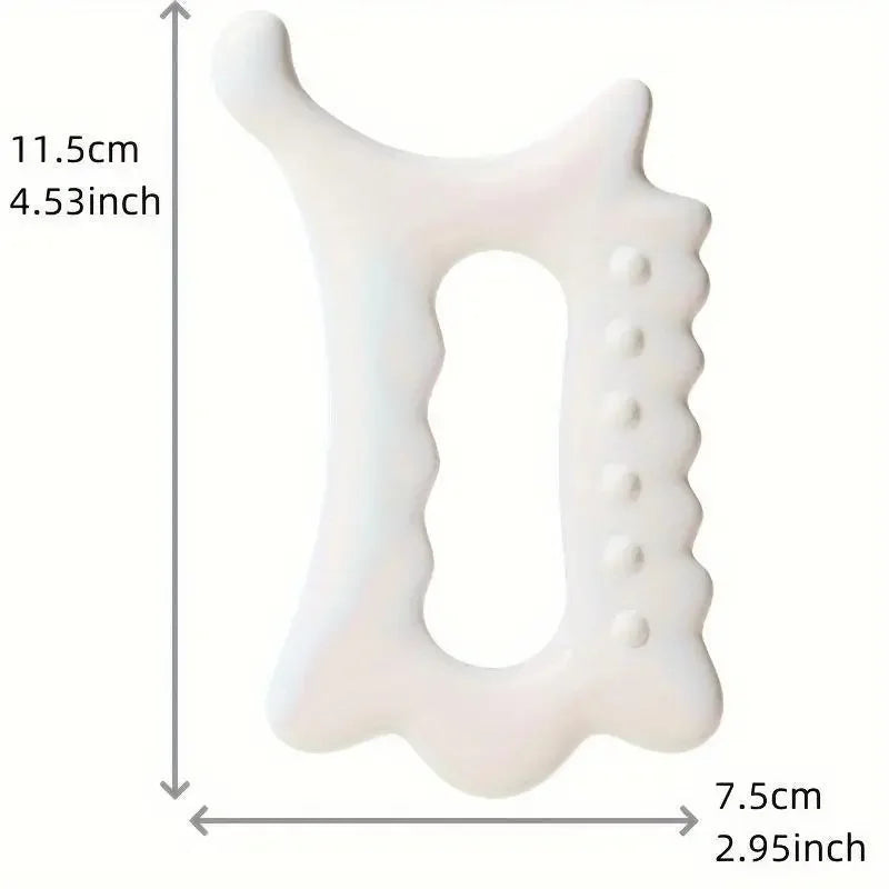 1PC Non-Ceramic Gua Sha Massage Tool Ergonomic Versatile Handheld GuaSha Board for Face Body - Relaxation and Beauty Massager