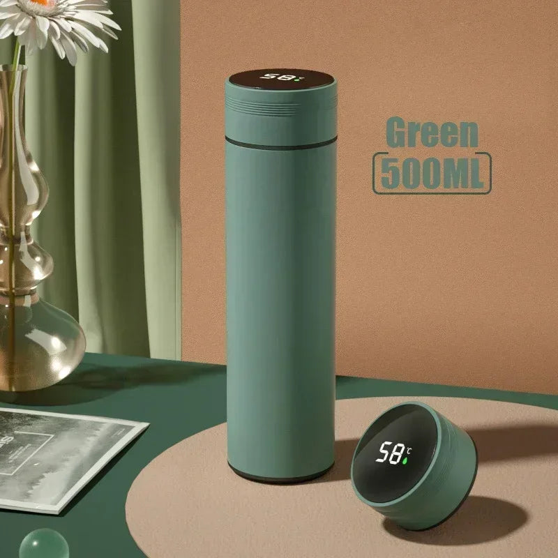 500ML Stainless Steel Vacuum Thermos Cup with Temperature Display
