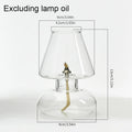 Clear Glass Oil Lamp Cover Candlestick Windproof Candle Holders Oil Lamp Lighting Lantern Lampshade Romantic Home Decor