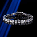 NKHOG 4mm Princess Cut Moissanite Tennis Bracelet | S925 Silver Unisex