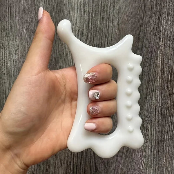 1PC Non-Ceramic Gua Sha Massage Tool Ergonomic Versatile Handheld GuaSha Board for Face Body - Relaxation and Beauty Massager