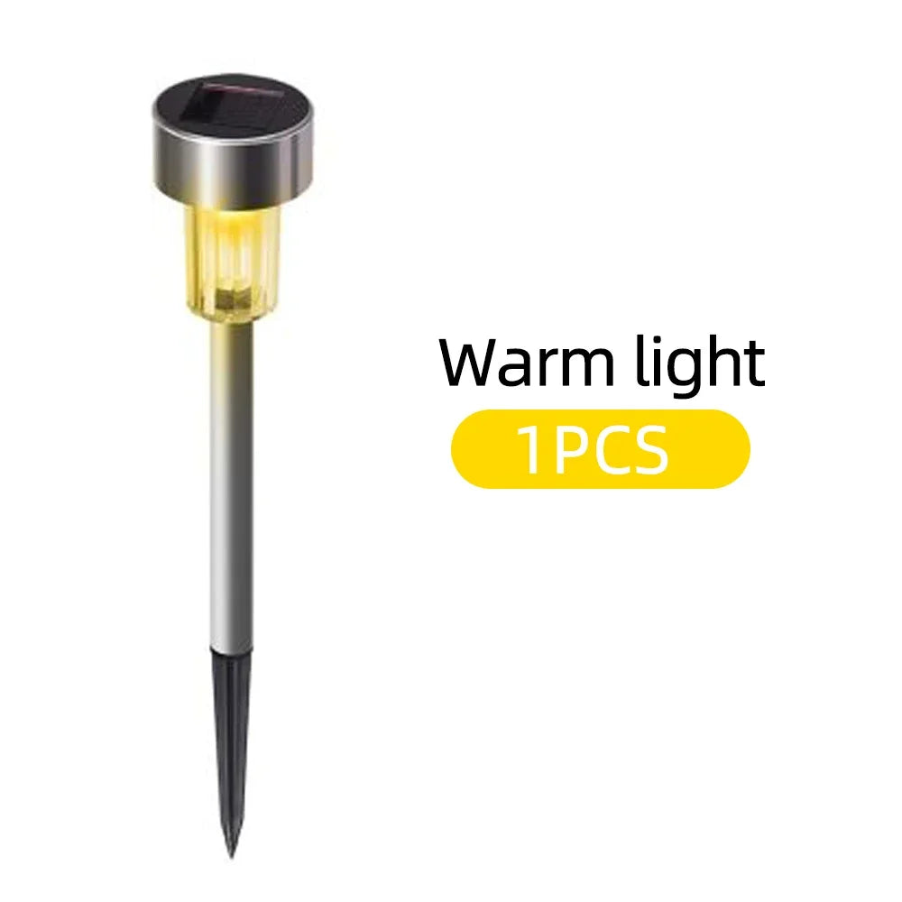 Led Solar Lawn Lamp Waterproof Landscape Lighting White/warm White Outdoor Pathway Stainless RGB Garden Floor Lights