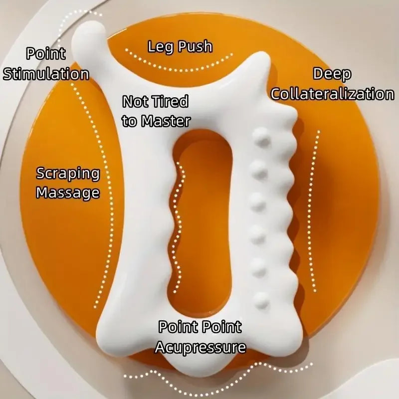 1PC Non-Ceramic Gua Sha Massage Tool Ergonomic Versatile Handheld GuaSha Board for Face Body - Relaxation and Beauty Massager