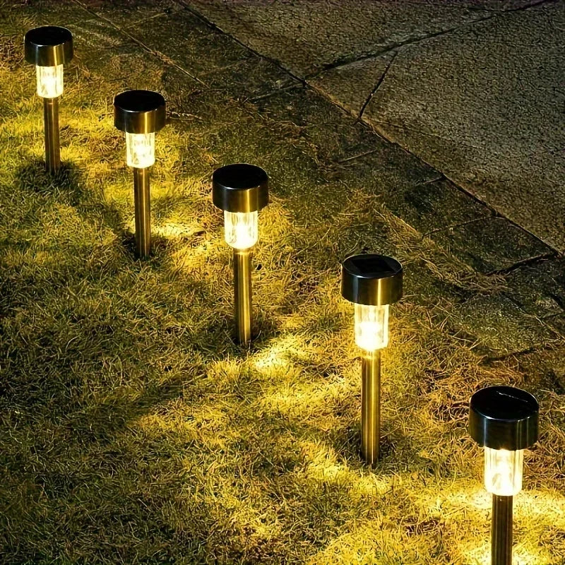 Led Solar Lawn Lamp Waterproof Landscape Lighting White/warm White Outdoor Pathway Stainless RGB Garden Floor Lights