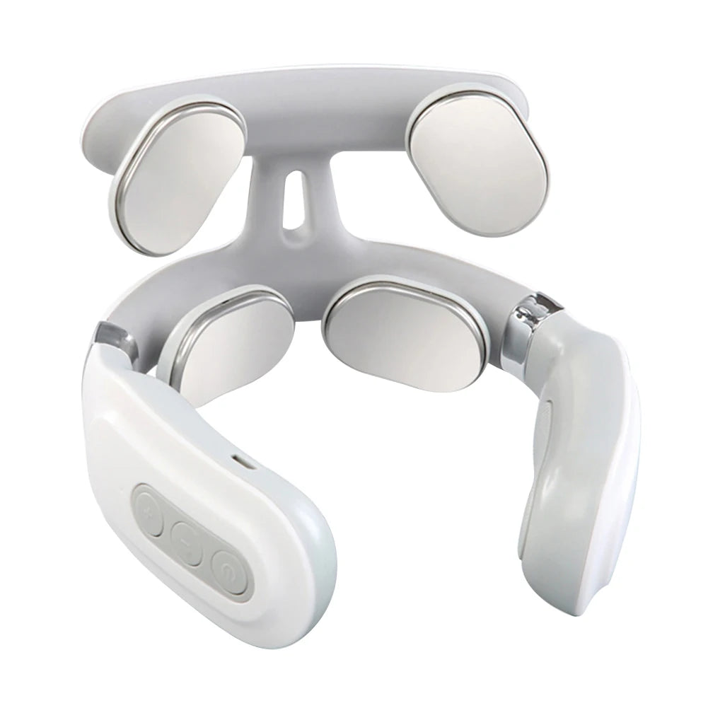 4 Head Electric Back Massage Instrument USB Rechargeable Spine Protection Massager Vibration Massage Instrument for Home Office