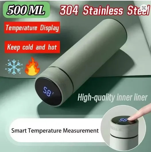 500ML Stainless Steel Vacuum Thermos Cup with Temperature Display