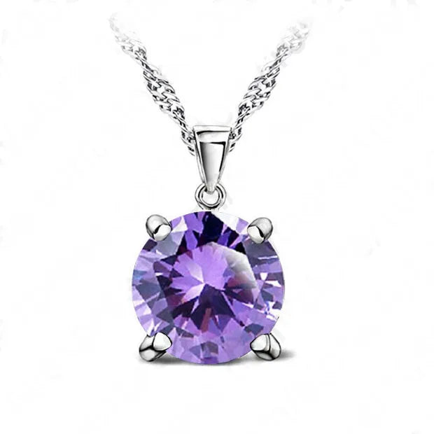 New Brand Design Women Classic Necklaces & Pendants Fashion 925 Sterling Silver Jewelry for Wedding Shiny Zircon Gift