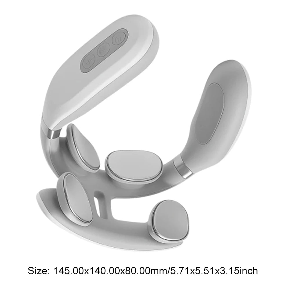 4 Head Electric Back Massage Instrument USB Rechargeable Spine Protection Massager Vibration Massage Instrument for Home Office