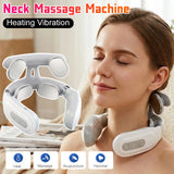 4 Head Electric Back Massage Instrument USB Rechargeable Spine Protection Massager Vibration Massage Instrument for Home Office